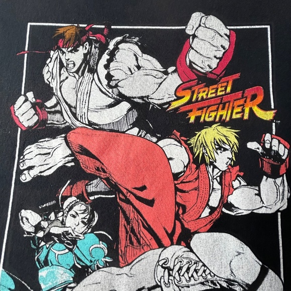 Street Fighter Mens Medium Ken Ryu Chun-Li Guile Mens Graphic Video Game Shirt - Picture 3 of 7